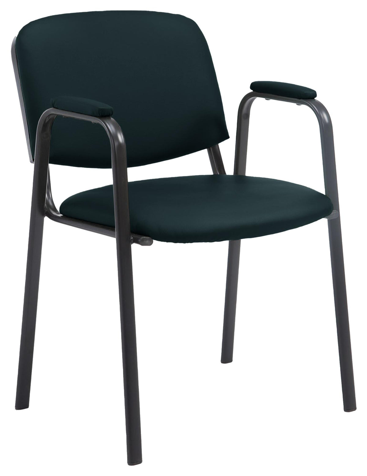 Besucherstuhl Ken PRO Kunstleder - schwarz