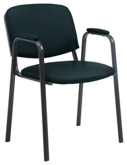 Besucherstuhl Ken PRO Kunstleder - schwarz