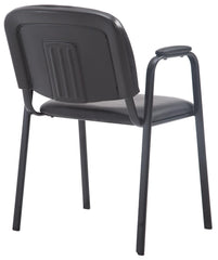 Besucherstuhl Ken PRO Kunstleder - schwarz