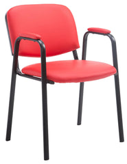 Besucherstuhl Ken PRO Kunstleder - rot