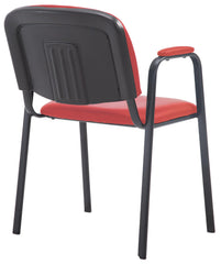 Besucherstuhl Ken PRO Kunstleder - rot
