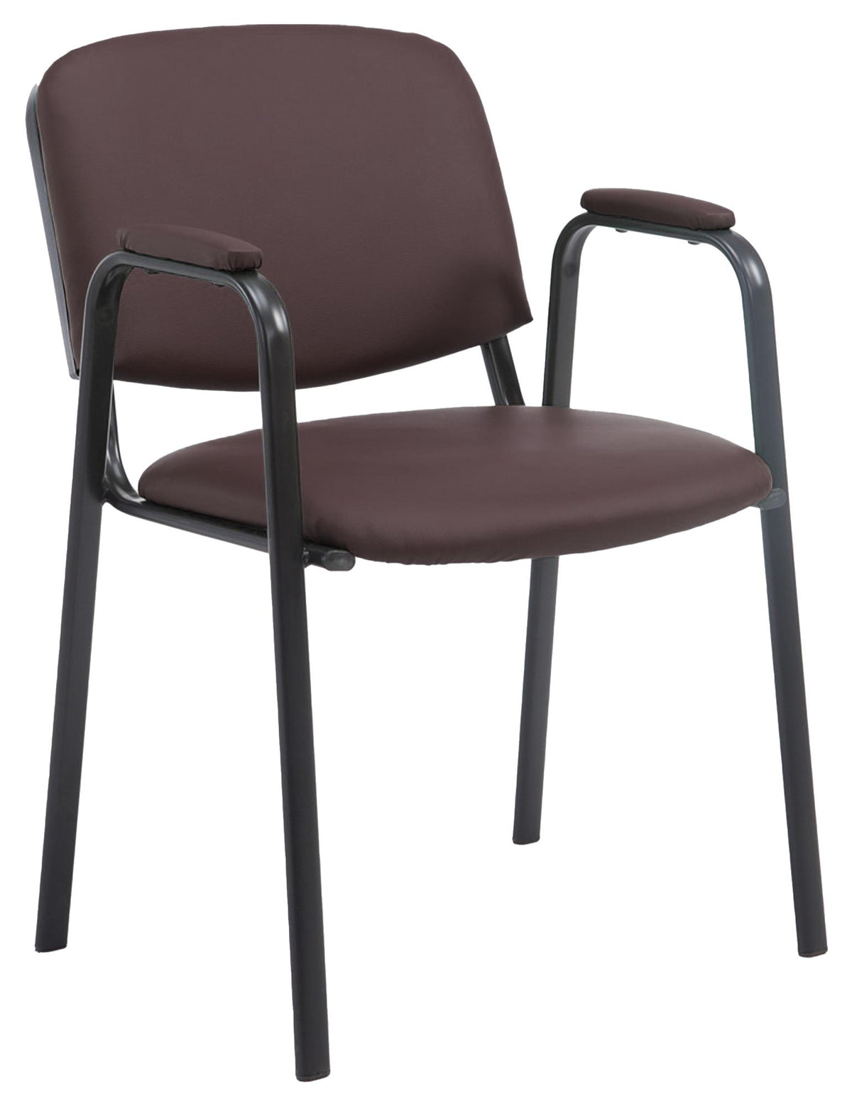Besucherstuhl Ken PRO Kunstleder - braun