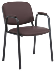 Besucherstuhl Ken PRO Kunstleder - braun