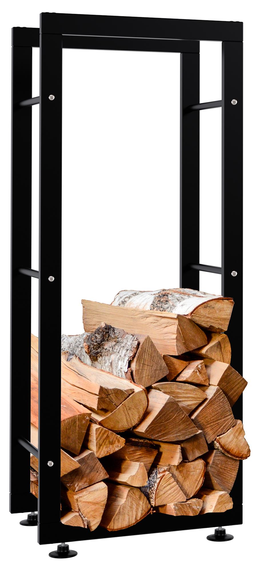 Kaminholzständer Keri V2 25x40x100 - schwarz