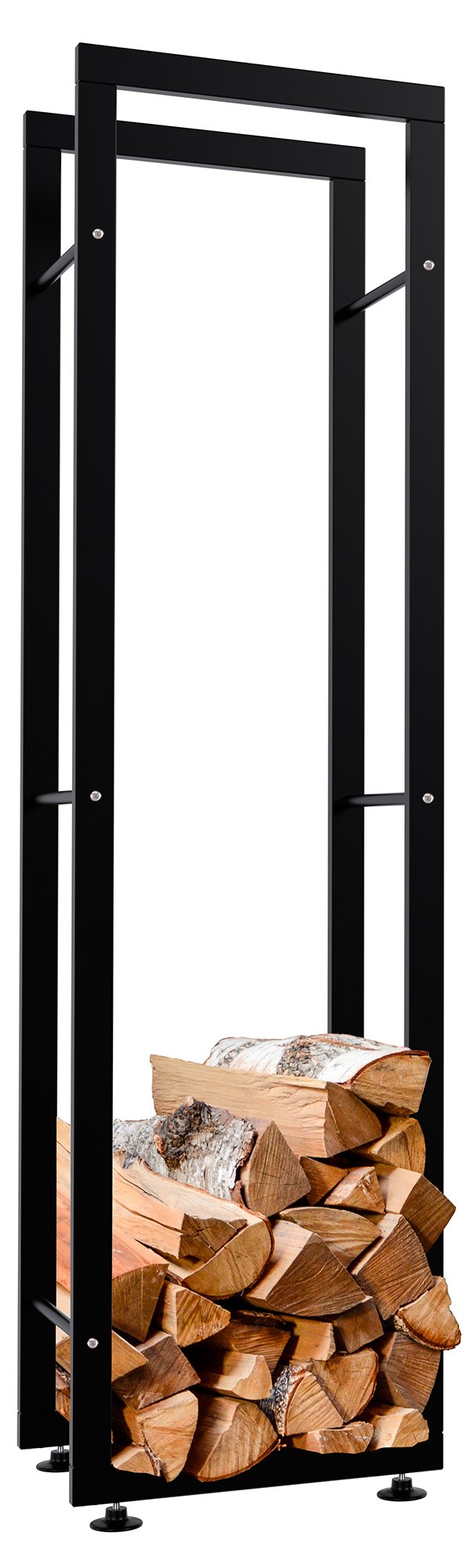 Kaminholzständer Keri V2 25x40x150 - schwarz