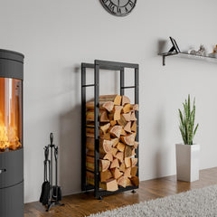 Kaminholzständer Keri V2 25x40x150 - schwarz