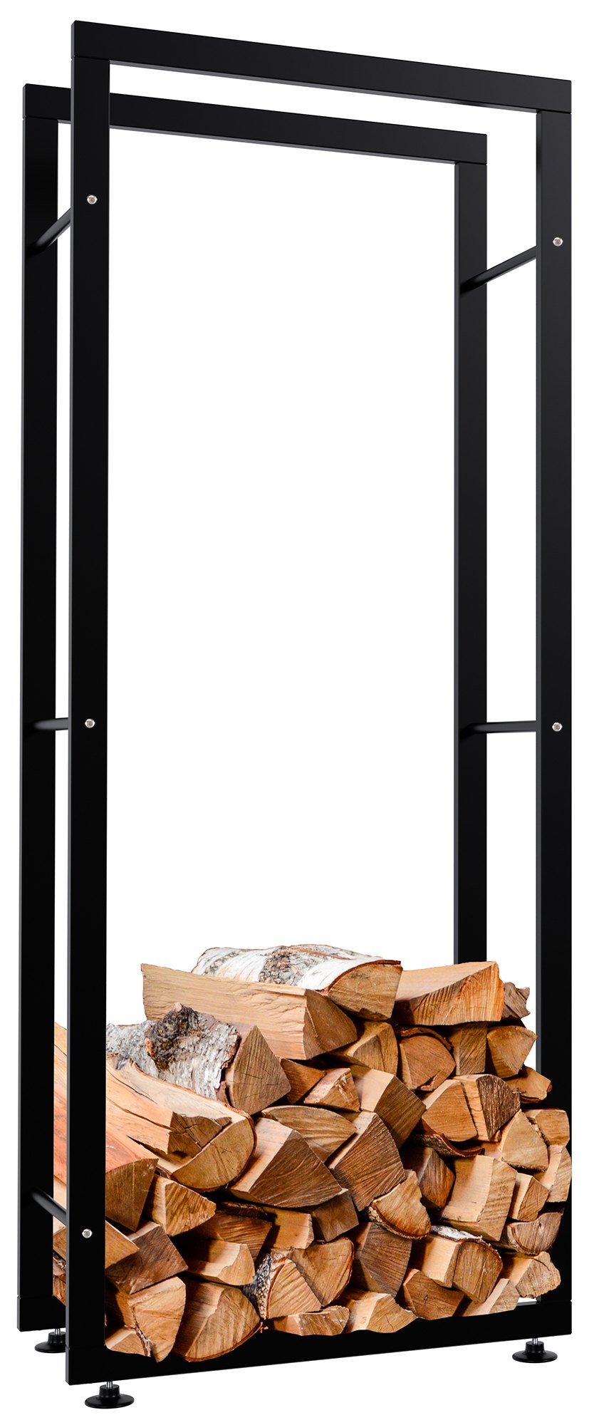 Kaminholzständer Keri V2 25x60x150 - schwarz