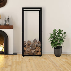 Kaminholzständer Keri V2 25x60x150 - schwarz