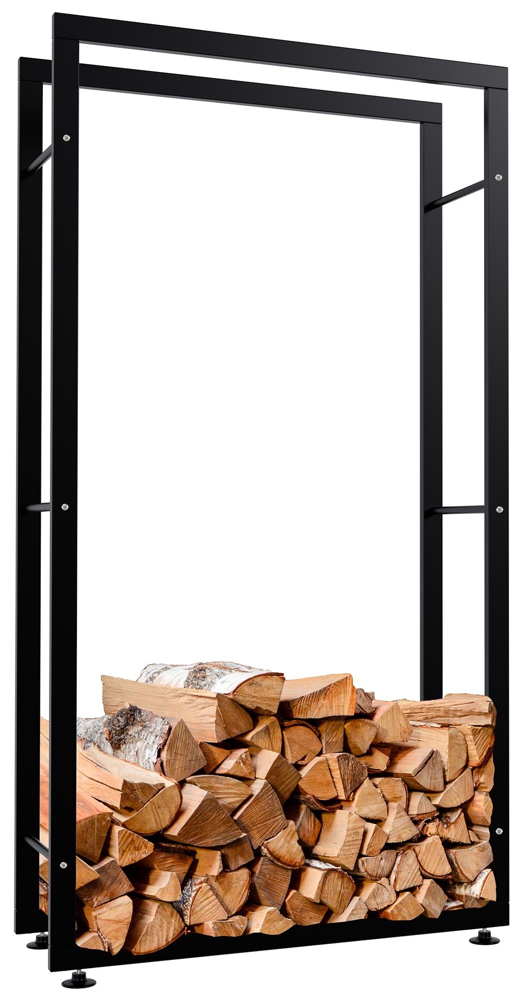 Kaminholzständer Keri V2 25x80x150 - schwarz