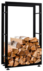 Kaminholzständer Keri V2 25x60x100 - schwarz