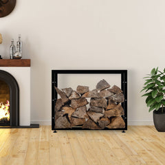 Kaminholzständer Keri V2 25x100x80 cm - schwarz