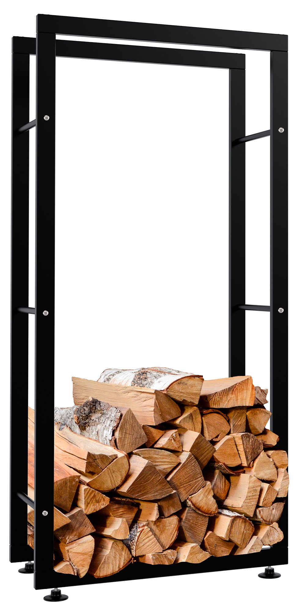Kaminholzständer Keri V2 25x60x125 - schwarz