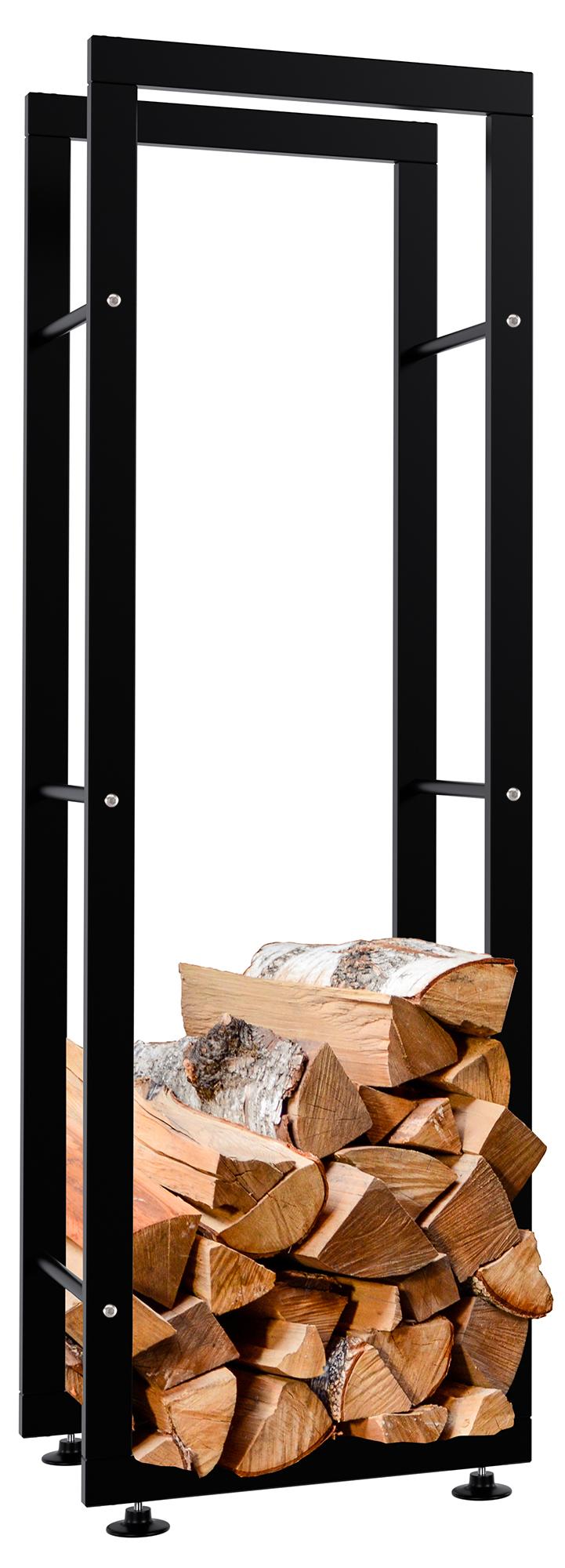 Kaminholzständer Keri V2 25x40x125 - schwarz