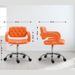 Arbeitshocker Dublin Kunstleder - orange