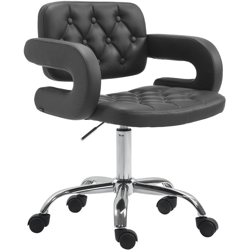 Arbeitshocker Dublin Kunstleder - schwarz
