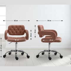 Arbeitshocker Dublin Kunstleder - cognac