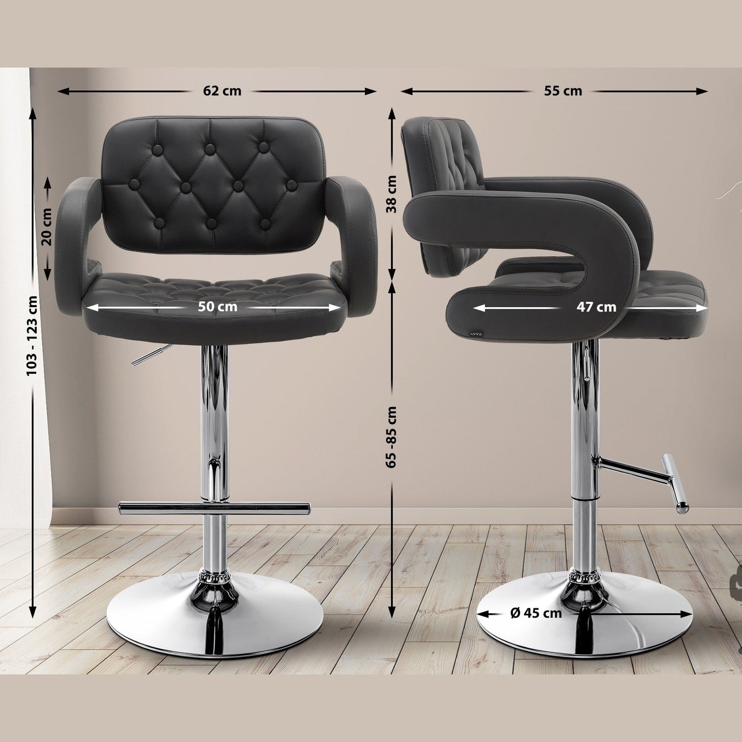 Barhocker Dublin C - grau - InfinityMarket