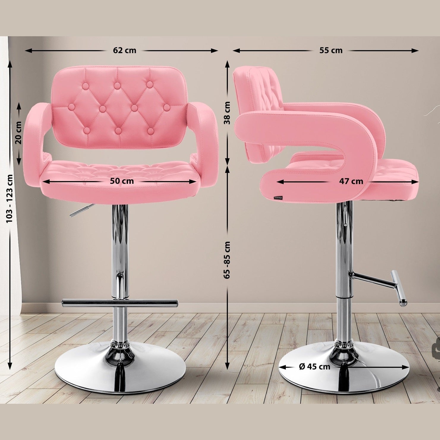 Barhocker Dublin C - pink - InfinityMarket