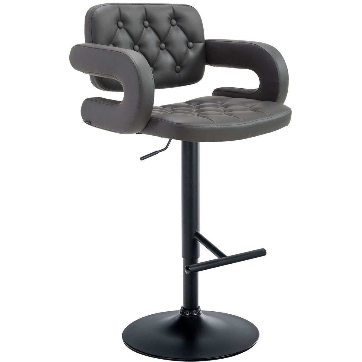 Barhocker Dublin schwarz - grau