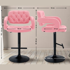 Barhocker Dublin schwarz - pink