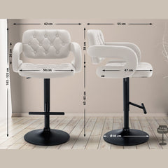 Barhocker Dublin schwarz - weiß