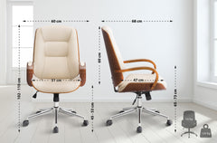 Bürostuhl Yankton - walnuss/creme
