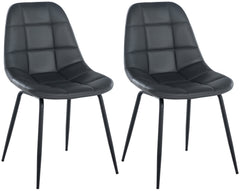 2er Set Stuhl Tom Kunstleder - grau