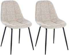 2er Set Stuhl Tom Stoff - creme