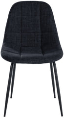 2er Set Stuhl Tom Stoff - schwarz