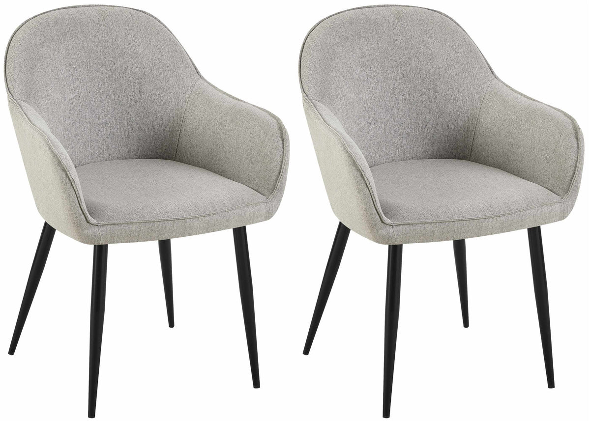 2er Set Esszimmerstühle Boise Stoff - grau by Dropshipping-Europe – Esszimmerstühle