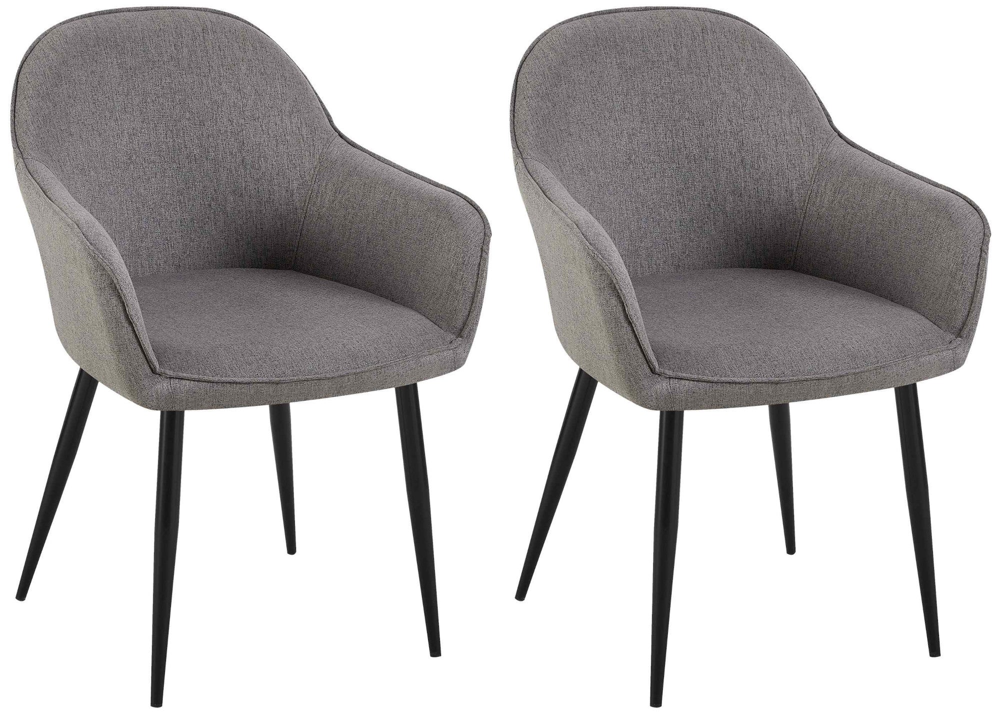 2er Set Esszimmerstühle Boise Stoff - dunkelgrau by Dropshipping-Europe – Esszimmerstühle