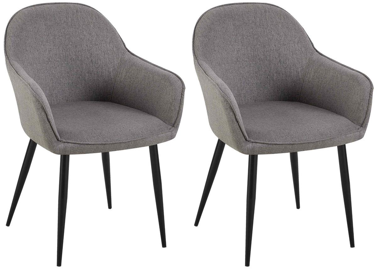 2er Set Esszimmerstühle Boise Stoff - dunkelgrau by Dropshipping-Europe – Esszimmerstühle