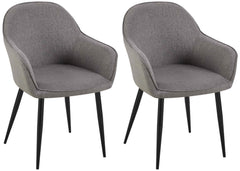 2er Set Esszimmerstühle Boise Stoff - dunkelgrau by Dropshipping-Europe – Esszimmerstühle