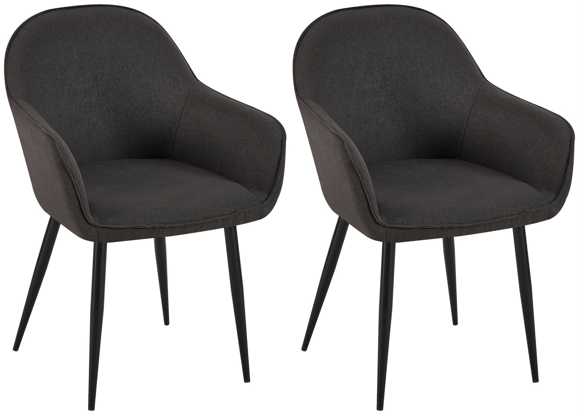 2er Set Esszimmerstühle Boise Stoff - schwarz by Dropshipping-Europe – Esszimmerstühle
