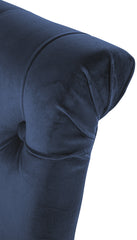 2er Set Esszimmerstühle Lisburn Samt - blau