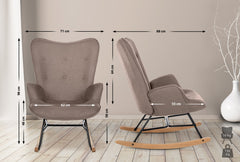 Stuhl Sanka Stoff - taupe