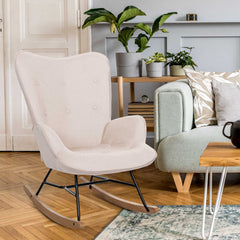 Stuhl Sanka Stoff - creme