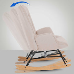 Stuhl Sanka Stoff - creme