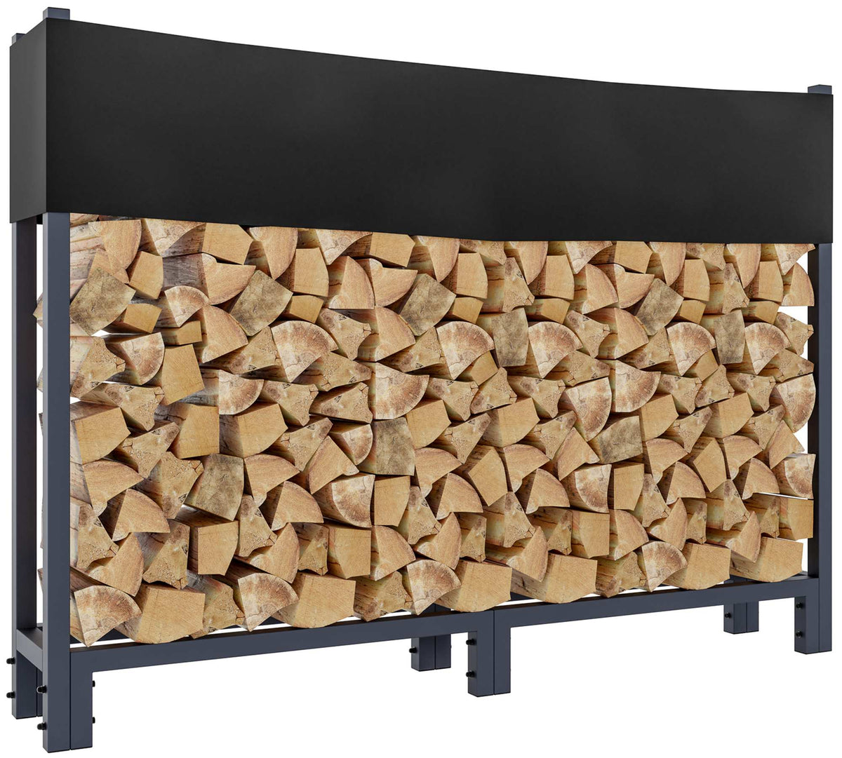 Kaminholzst�nder + Abdeckplane Martin 25x160x115 cm - anthrazit
