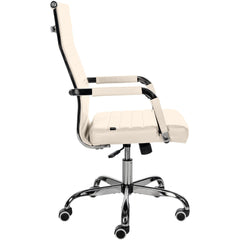 Bürostuhl Amadora Kunstleder - creme