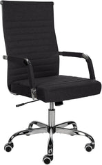 Bürostuhl Amadora Stoff - schwarz