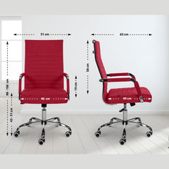 Bürostuhl Amadora Stoff - rot