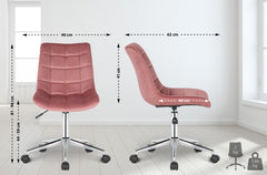 Bürostuhl Medford Samt - pink