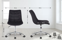 Bürostuhl Medford Samt - schwarz