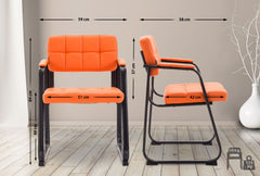 Besucherstuhl Canada B Kunstleder - orange