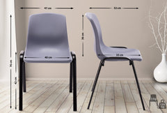 Stapelstuhl Nowra Kunststoff - grau