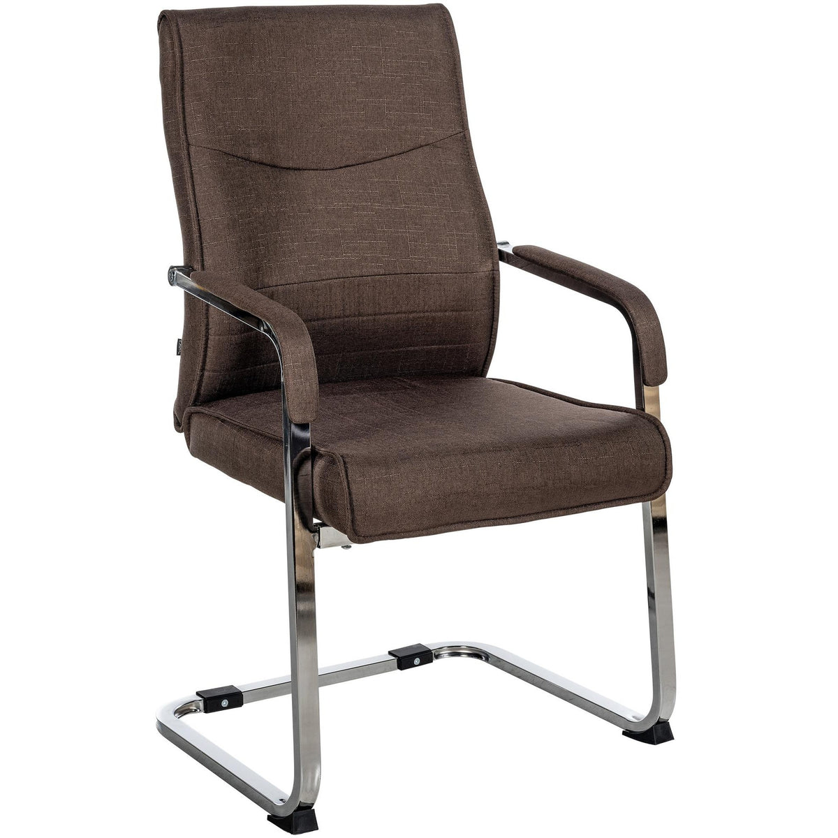 Besucherstuhl Hobart Stoff - braun