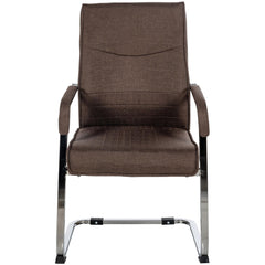 Besucherstuhl Hobart Stoff - braun