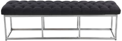 Sitzbank Amun Stoff Edelstahl 150 cm - schwarz