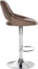 2er Set Barhocker Milet Samt C - braun